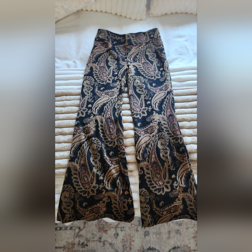 Anthropolgie Flare Paisley Print pants